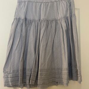 Gap Striped Blue and White Knee Length Skirt